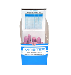 Master Mounted point Kit 6mm shank 12 piece